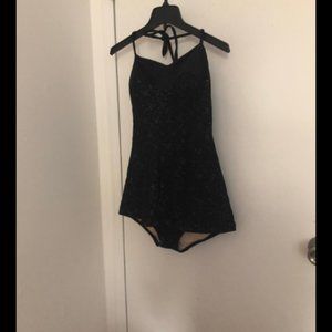 Lucy B Lace Halter Pinup One Piece Sz M